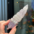 Ravenstone Crystals Crazy Lace Amethyst Feather "Theresa"
