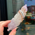 Ravenstone Crystals Crazy Lace Amethyst Feather "Viola"