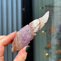 Ravenstone Crystals Crazy Lace Amethyst Feather "Wesley"