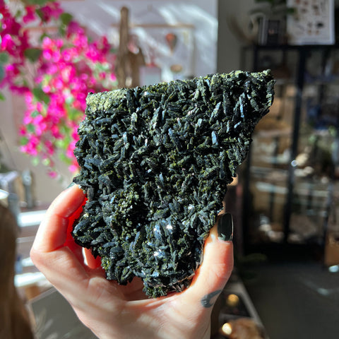 Ravenstone Crystals Epidote | Quartz "Nyx"