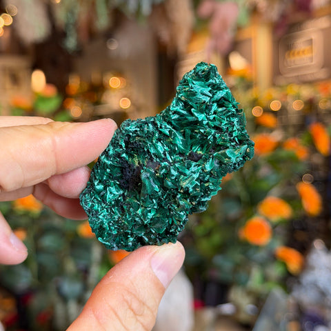 Ravenstone Crystals Fibrous Malachite "Ariana"
