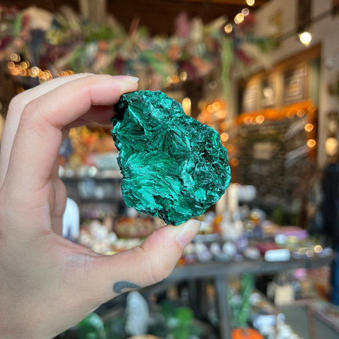Ravenstone Crystals Fibrous Malachite "Charlie"