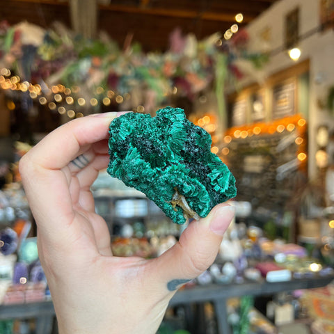 Ravenstone Crystals Fibrous Malachite "Frank"