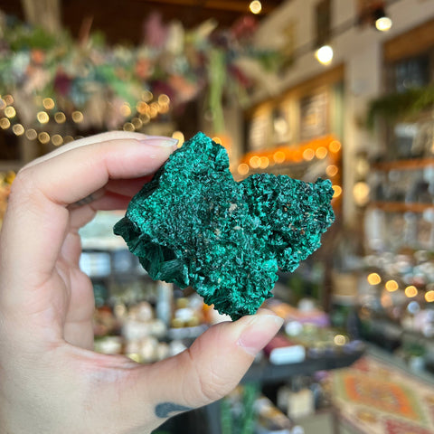 Ravenstone Crystals Fibrous Malachite "Harrison"