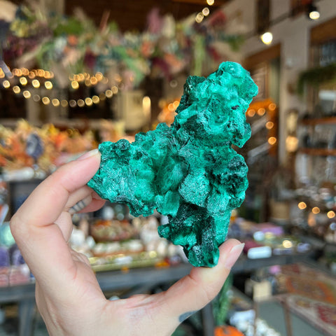 Ravenstone Crystals Fibrous Malachite "Maggie"
