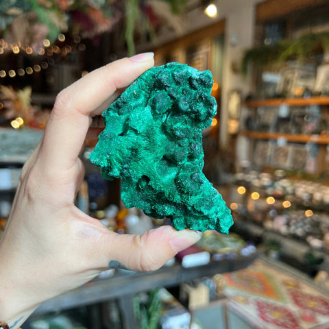 Ravenstone Crystals Fibrous Malachite "Mark"