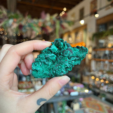 Ravenstone Crystals Fibrous Malachite "Zachary"