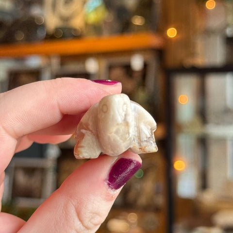 Ravenstone Crystals Flower Agate Turtle