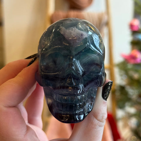 Ravenstone Crystals Fluorite Skull "Francis"