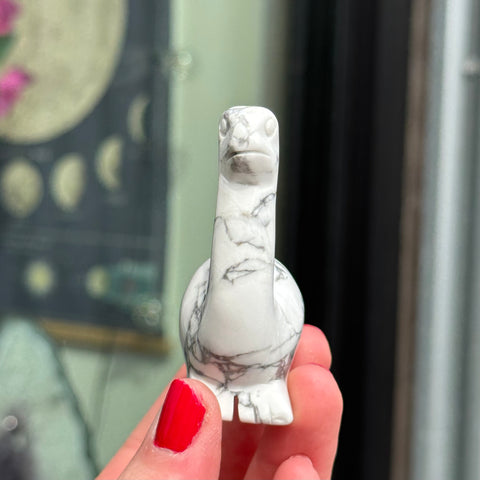 Ravenstone Crystals Howlite Dinosaur "Jackie"
