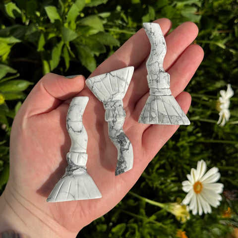 Ravenstone Crystals Howlite Witch's Broom