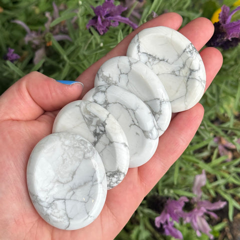 Ravenstone Crystals Howlite Worry Stone | Thumb Stone