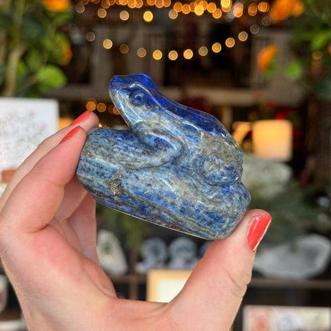 Ravenstone Crystals Lapis Lazuli Frog "Cheri"