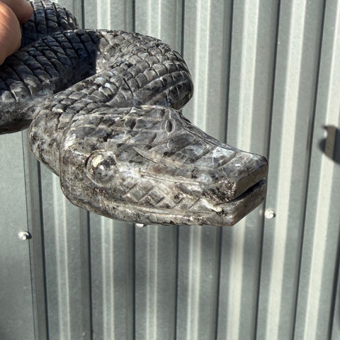 Ravenstone Crystals Larvikite Snake "Zoey"