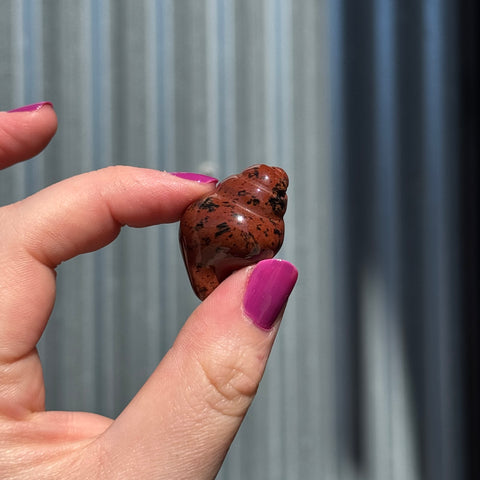 Ravenstone Crystals Little Mahogany Obsidian Shell