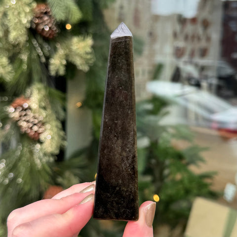 Ravenstone Crystals Little Obsidian Obelisk "Hugo"