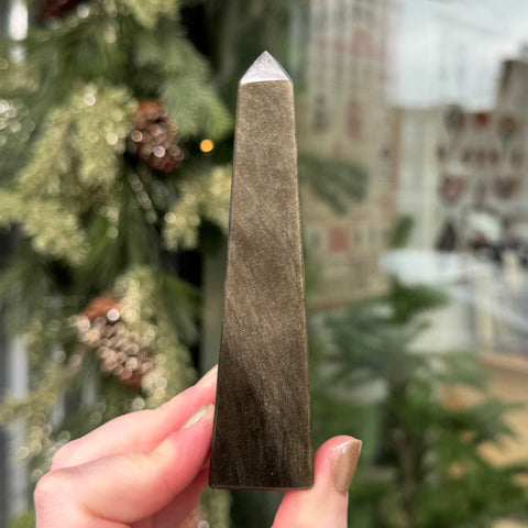 Ravenstone Crystals Little Obsidian Obelisk "John"