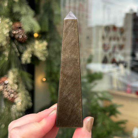 Ravenstone Crystals Little Obsidian Obelisk "Robin"