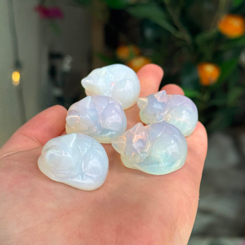 Ravenstone Crystals Little Opalite Sleeping Cat