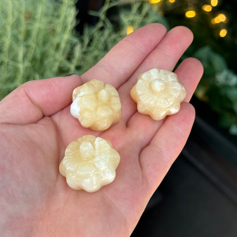 Ravenstone Crystals Little Orange Calcite Pumpkin