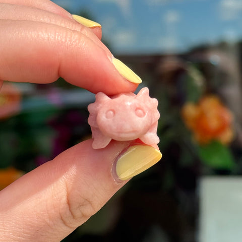 Ravenstone Crystals Little Pink Opal Axolotl