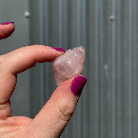 Ravenstone Crystals Little Rose Quartz Shell