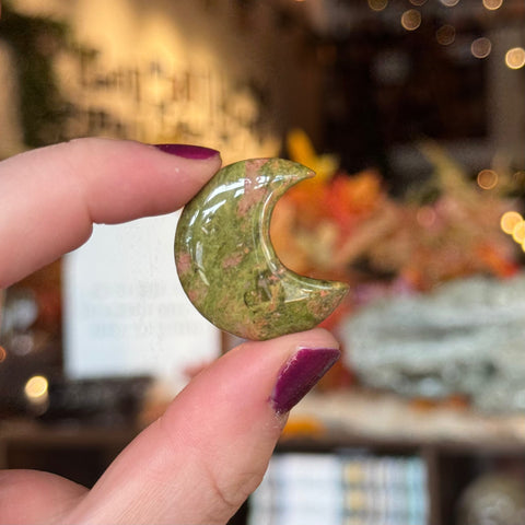 Ravenstone Crystals Little Unakite Moon
