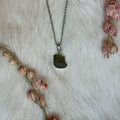 Ravenstone Crystals Moldavite Necklace "Mercedes"
