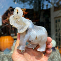 Ravenstone Crystals Moss Agate Elephant "Edith"