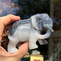 Ravenstone Crystals Moss Agate Elephant "Jacob"