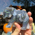 Ravenstone Crystals Moss Agate Elephant "Jacob"