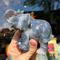 Ravenstone Crystals Moss Agate Elephant "Keke"