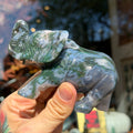 Ravenstone Crystals Moss Agate Elephant "Quinn"