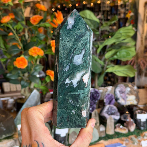 Ravenstone Crystals Moss Agate "Renee"