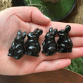 Ravenstone Crystals Obsidian Bunny