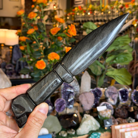 Ravenstone Crystals Obsidian Dagger "Opie"