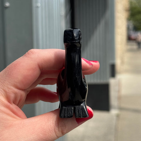 Ravenstone Crystals Obsidian Dinosaur "Janelle"