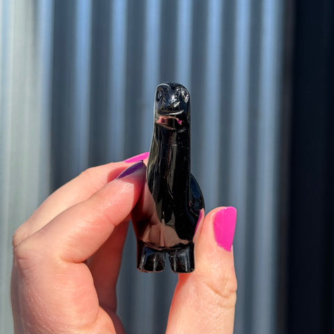 Ravenstone Crystals Obsidian Dinosaur "Pierre"