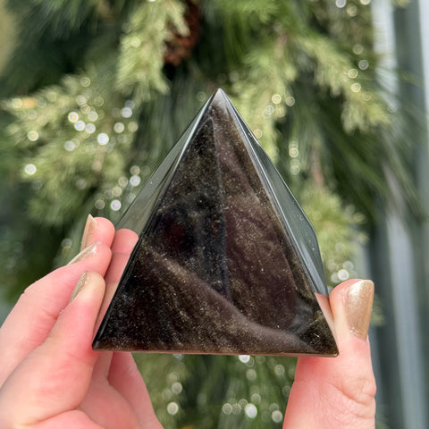 Ravenstone Crystals Obsidian Pyramid "Alex"