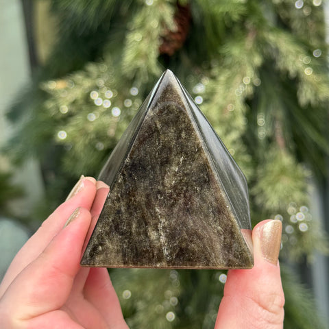 Ravenstone Crystals Obsidian Pyramid "Jacob"