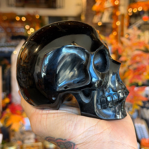 Ravenstone Crystals Obsidian Skull "Elizabeth"