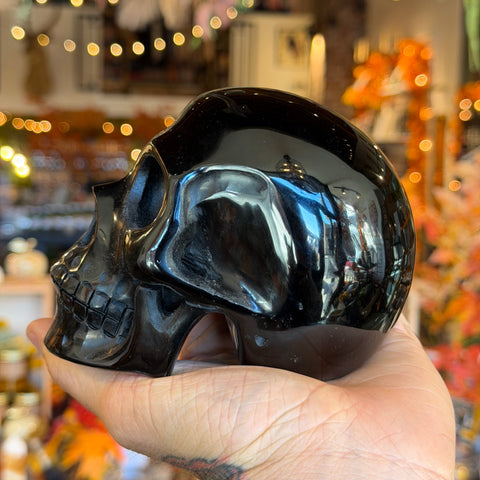 Ravenstone Crystals Obsidian Skull "Elizabeth"