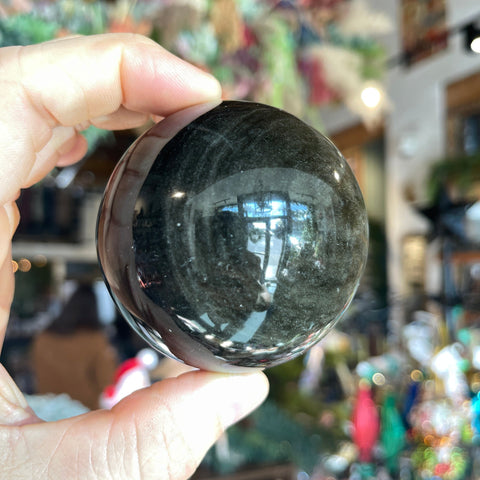 Ravenstone Crystals Obsidian Sphere "Brendan"