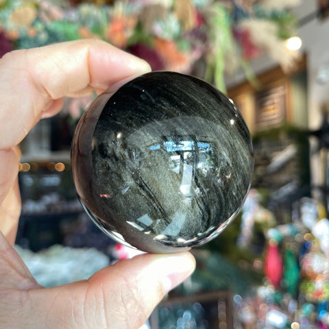 Ravenstone Crystals Obsidian Sphere "Fuller"