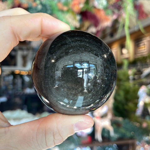 Ravenstone Crystals Obsidian Sphere "Jen"