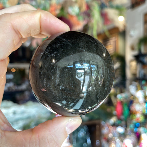 Ravenstone Crystals Obsidian Sphere "Leslie"