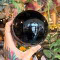 Ravenstone Crystals Obsidian Sphere "Megara"
