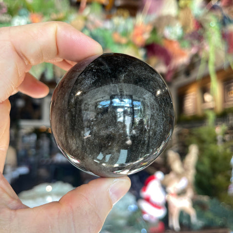Ravenstone Crystals Obsidian Sphere "Sonny"