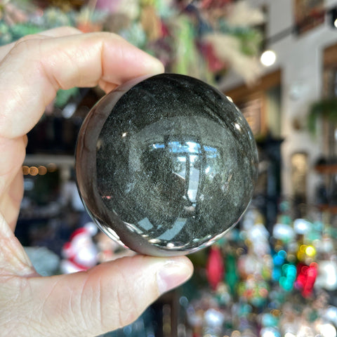 Ravenstone Crystals Obsidian Sphere "Tim"