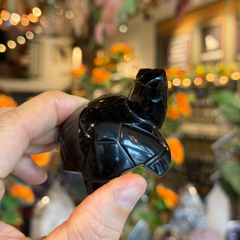 Ravenstone Crystals Obsidian Turtle "Blossom"